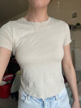Short Sleeve Top in Cream